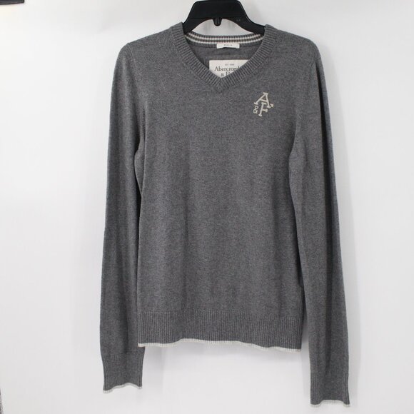 Abercrombie & Fitch Other - Abercrombie & Fitch Sweater Mens Medium V Neck Cotton Cashmere Wool embroidered
